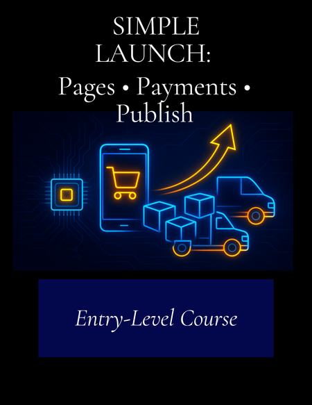 Simple Launch: Pages • Payments • Publish - Entry-Level Business Course