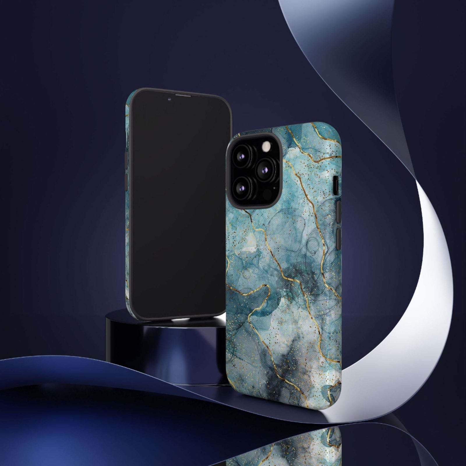 Blue Tough Phone Case, Blue Hard Phone Case - Elite Fashion