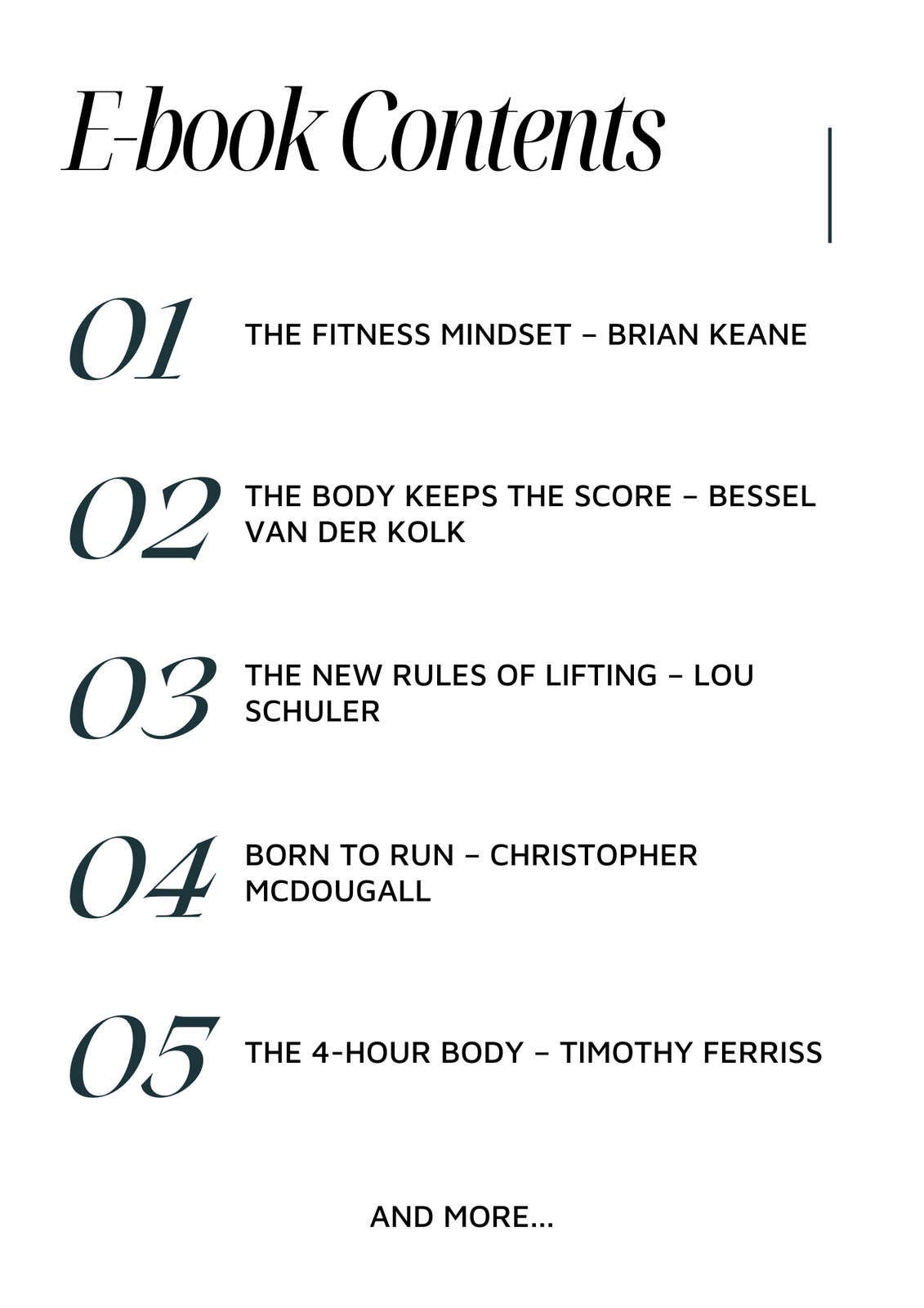 Fitness & Healthy Living E-book