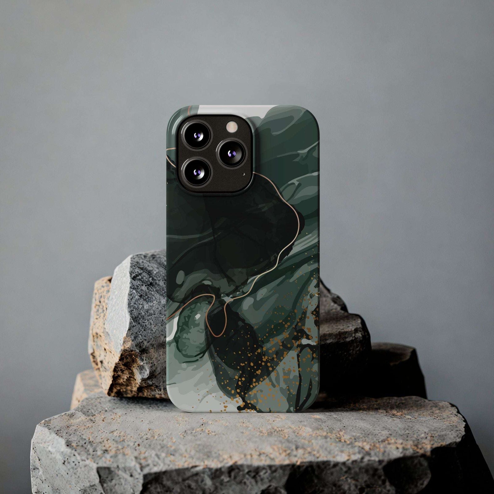 Dark Green Slim Phone Case, Slim Protective Phone Case - Elite Fashion
