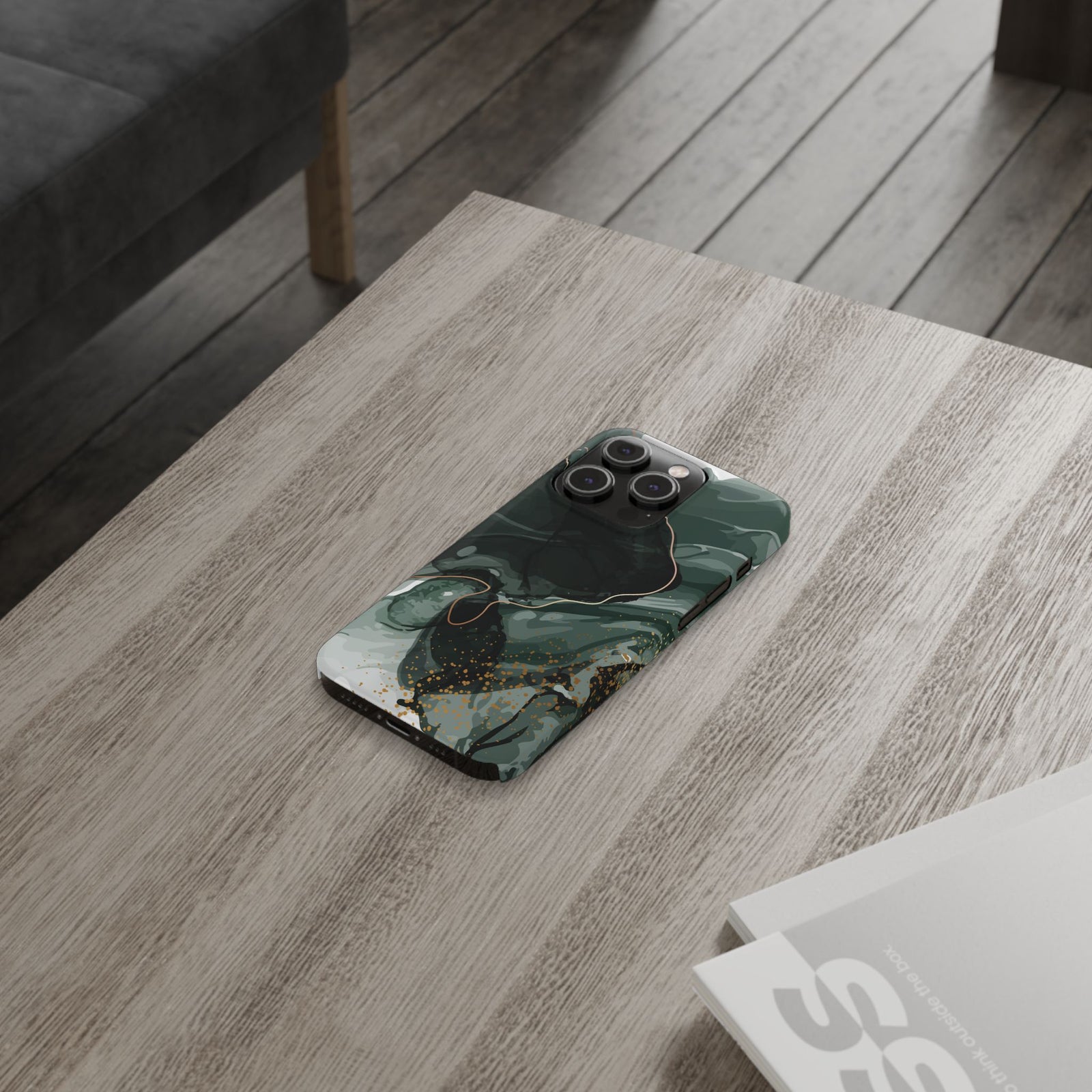 Dark Green Slim Phone Case, Slim Protective Phone Case - Elite Fashion