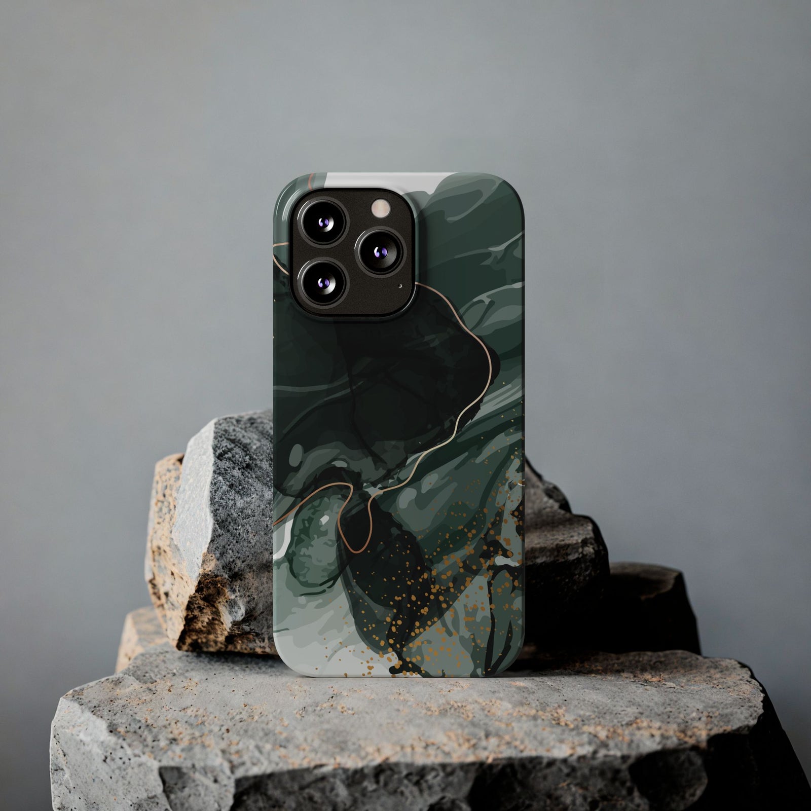 Dark Green Slim Phone Case, Slim Protective Phone Case - Elite Fashion