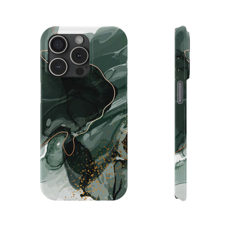 Dark Green Slim Phone Case, Slim Protective Phone Case - Elite Fashion