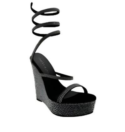 Glitzy Gala Wedge Sandals