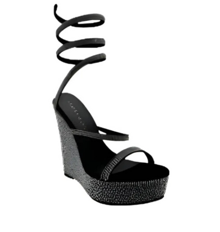 Glitzy Gala Wedge Sandals