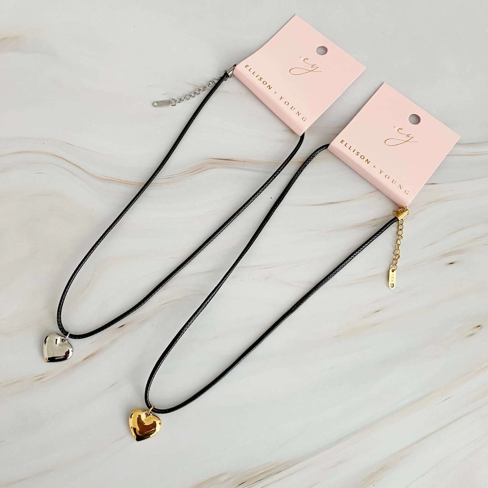 Chic Black Heart Pendant