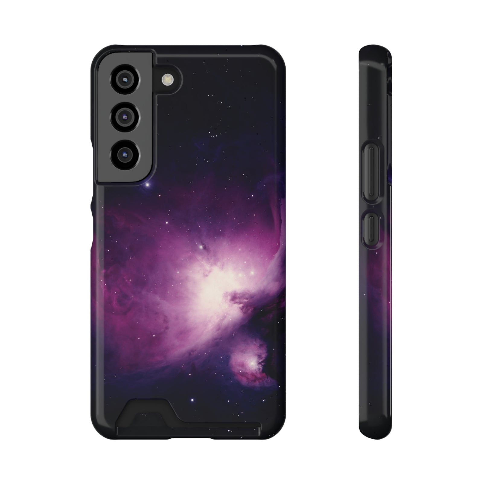 Purple Sky Phone Case With Card Holder, Phone With Card Holder - Elite Fashion