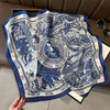 Vintage Silk Scarf - French Style 70cm Square Scarf