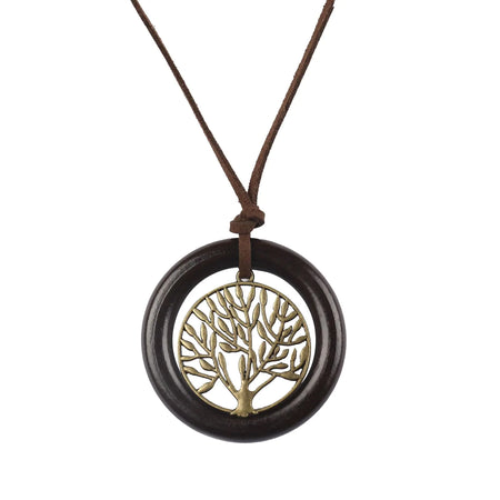 Boho Chic Leather Leaf Necklace