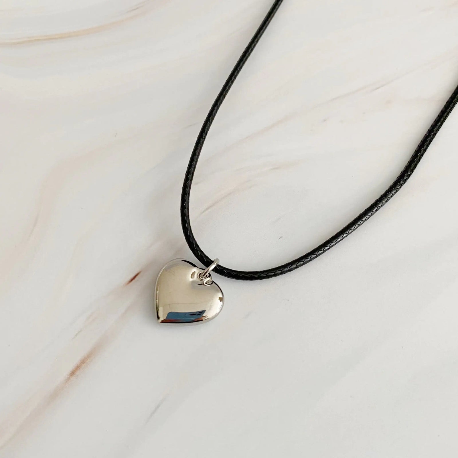 Chic Black Heart Pendant