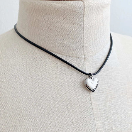 Chic Black Heart Pendant