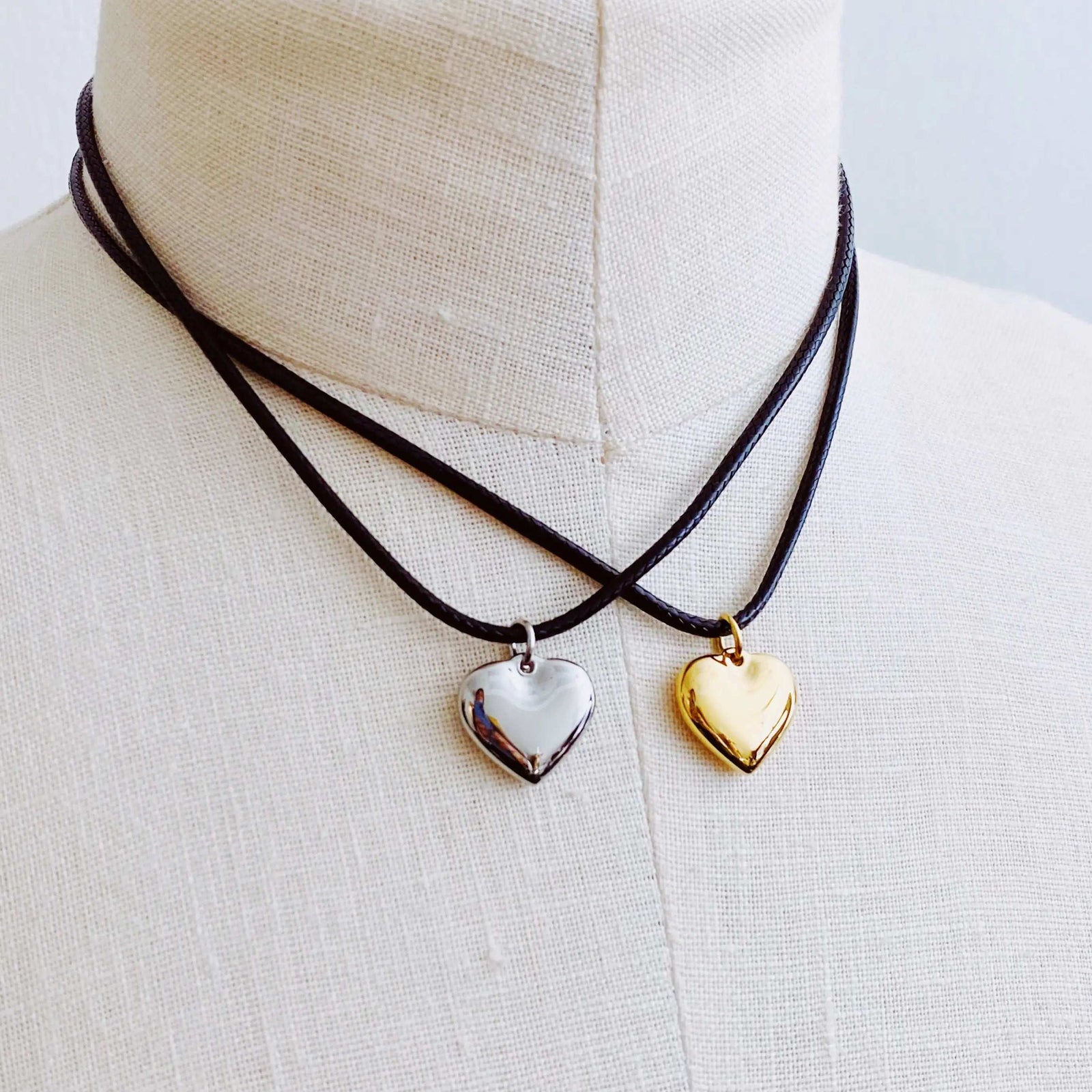 Chic Black Heart Pendant