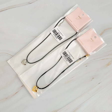 Chic Black Heart Pendant