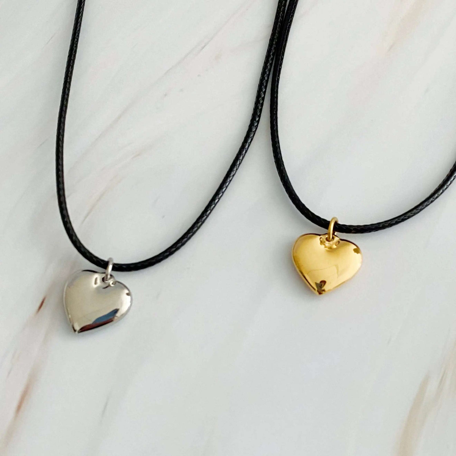 Chic Black Heart Pendant