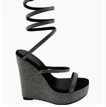 Glitzy Gala Wedge Sandals